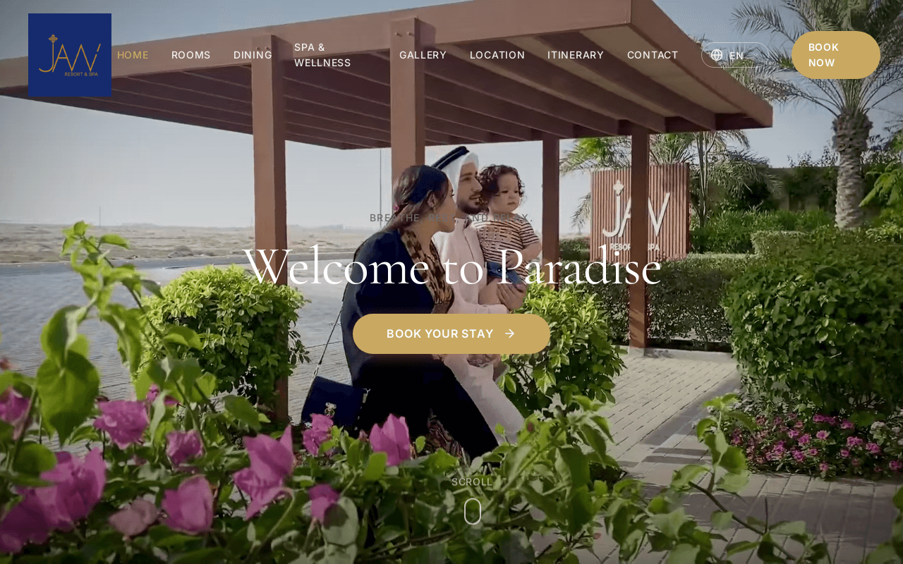 Jaw Resort website by WhizzSite